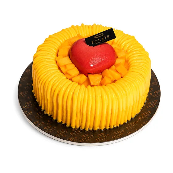 Mangue et cœur rouge — Cake Design, ÉCLAIR Pâtisserie