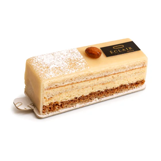 Barre praliné amande — Pâtisserie, ÉCLAIR Pâtisserie